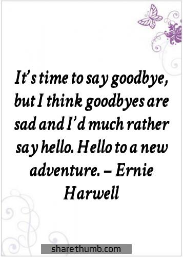 saying goodbye moving away
